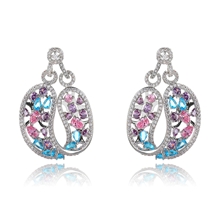 Show details for Most Popular Cubic Zirconia Colorful Dangle Earrings