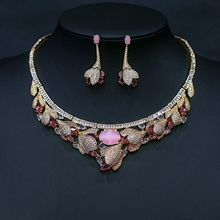 Show details for Need-Now Pink Copper or Brass 2 Piece Jewelry Set with SGS/ISO Certification