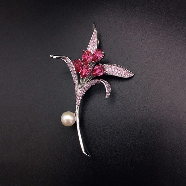 Picture of Impressive Pink Copper or Brass Brooche with Full Guarantee