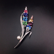 Show details for Fancy Flower Party Brooche