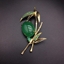 Show details for Origninal Flowers & Plants Green Brooche
