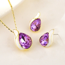Show details for Classic Artificial Crystal 2 Piece Jewelry Set with Worldwide Shipping
