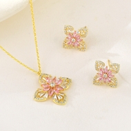 Show details for Copper or Brass Cubic Zirconia 2 Piece Jewelry Set at Great Low Price