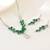 Picture of Famous Flowers & Plants Green 2 Piece Jewelry Set