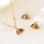 Show details for Fancy Geometric Colorful 2 Piece Jewelry Set