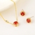 Picture of Featured Red Gold Plated 2 Piece Jewelry Set with Full Guarantee