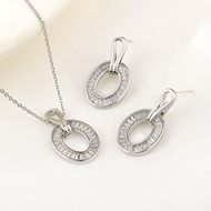 Show details for Party Platinum Plated 2 Piece Jewelry Set of Original Design