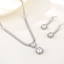 Show details for Recommended Platinum Plated Delicate 2 Piece Jewelry Set from Top Designer