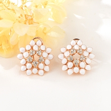 Show details for Unique Enamel Flowers & Plants Dangle Earrings