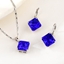 Show details for Low Cost Platinum Plated Blue 2 Piece Jewelry Set with Low Cost
