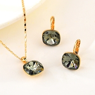 Show details for Hot Selling Black Swarovski Element 2 Piece Jewelry Set from Top Designer