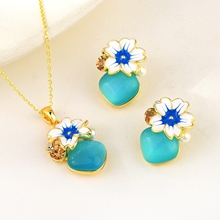 Show details for Fast Selling Blue Zinc Alloy 2 Piece Jewelry Set from Editor Picks