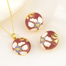 Show details for Designer Gold Plated Classic 2 Piece Jewelry Set with Easy Return