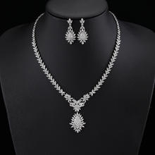Show details for Designer Platinum Plated Copper or Brass 2 Piece Jewelry Set with Easy Return