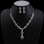 Show details for Great Cubic Zirconia Platinum Plated 2 Piece Jewelry Set