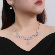 Picture of New Season White Cubic Zirconia 2 Piece Jewelry Set with SGS/ISO Certification