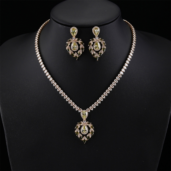 Picture of Inexpensive Copper or Brass Party 2 Piece Jewelry Set from Reliable Manufacturer