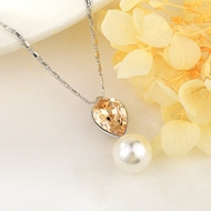 Show details for Fashion Swarovski Element Platinum Plated Pendant Necklace Show details for Fashion Swarovski Element Platinum Plated Pendant Necklace