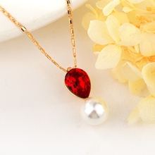 Show details for Sparkling Geometric Copper or Brass Pendant Necklace