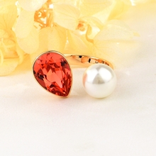 Show details for Good Swarovski Element Copper or Brass Fashion Ring