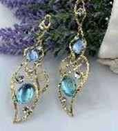 Picture of Filigree Irregular Gold Plated Dangle Earrings