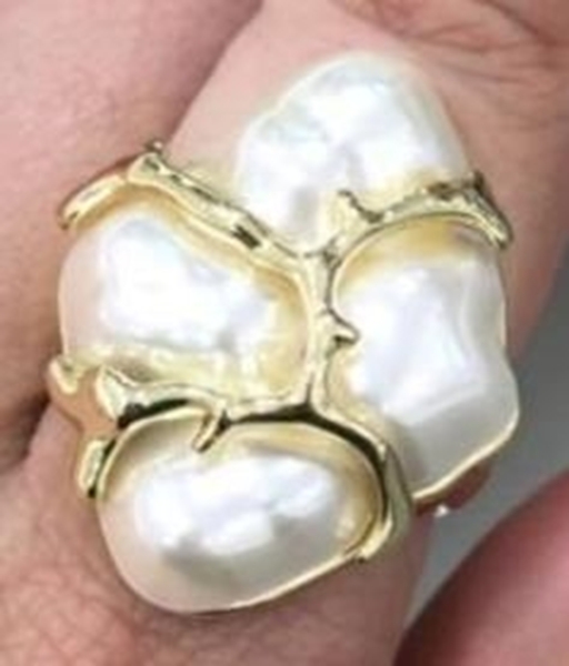 Picture of Irresistible Gold Plated Work Cocktail Ring As a Gift